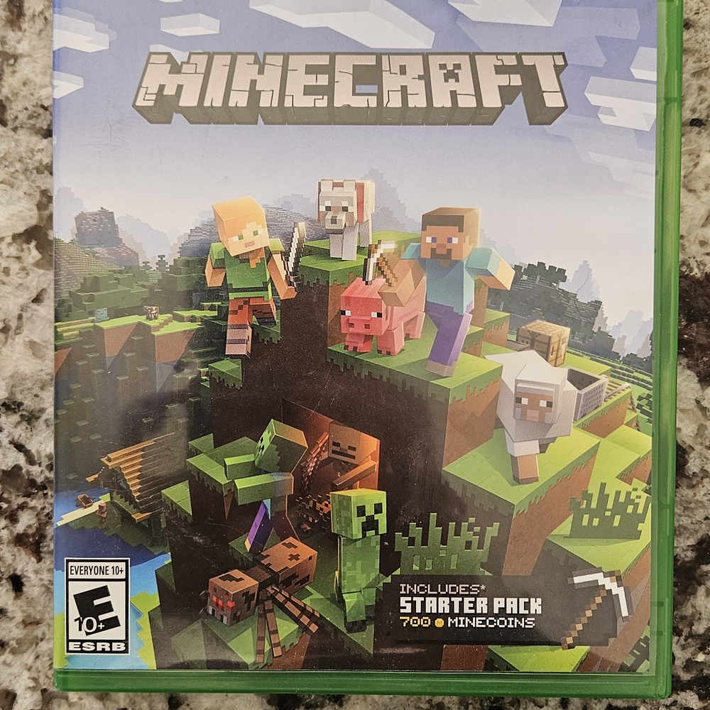 Minecraft Xbox One Game with Green Case